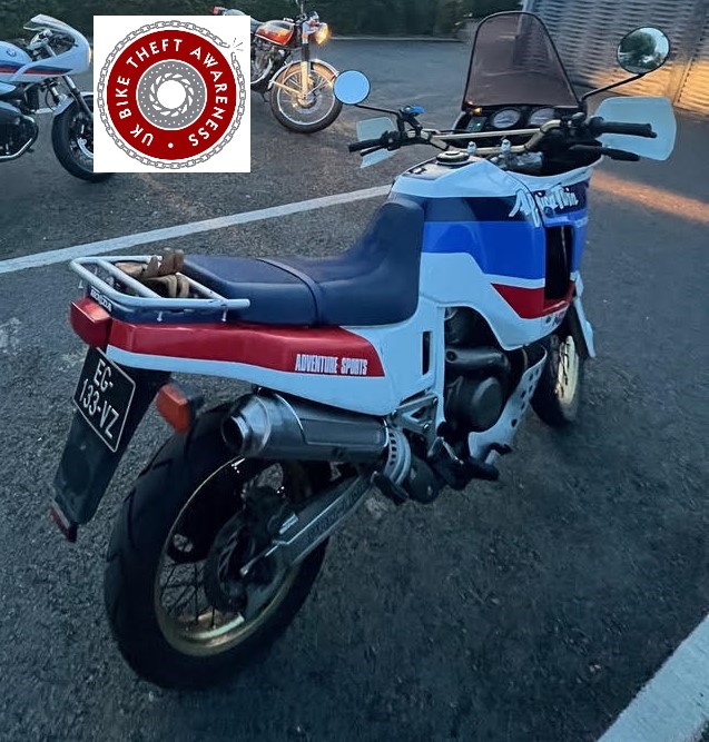 STOLEN – 27-28/01/25 – HONDA XRV ‘AFRICA TWIN’ RD03 REG: EG-133-V2 – WARWICK – CRIME REF: 23/3889/25